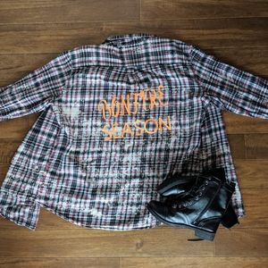 Distressed flannel